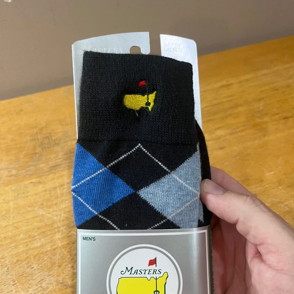 Masters FootJoy Performance Golf Socks Navy Blue Argyle Mens 7-12 11470 NEW